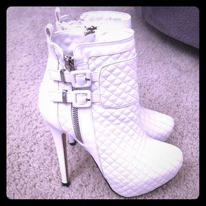 White Stiletto Bootie